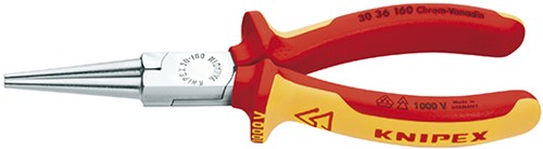 Knipex langnæsetang kromisoleret med multi-komponent håndtag, VDE testet 160 mm - 3036160