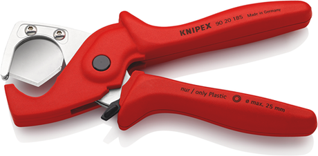 Knipex plasticut® 90 20 185 sb slange | beskyttelsesrørskærer af plast | med fiberoptik længst - 90 20 185 sb