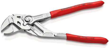 Knipex nøgletang | 180mm længde | tang og skruenøgle i ét | plastbelagt | forkromet - 86 03 180 sb