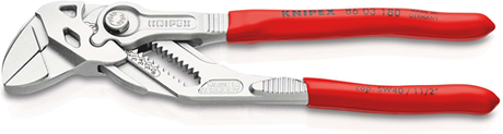 Knipex nøgletang | 180mm længde | tang og skruenøgle i ét | plastbelagt | forkromet - 86 03 180 sb