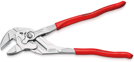 Knipex sleuteltang | 300 mm lengte | tang en schroefsleutel in eén | kunststof bekleed | verchroomd - 86 03 300 sb