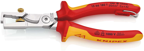 Knipex strix® afisoleringstang med kabelskærer | isoleret | multi-komponent kabinetter | VDE testet - 13 66 180 t