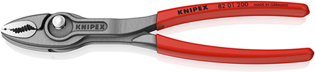 Knipex twingrip justerbar gribetang | skridsikker plastbelægning | sort atramenteret | længde 200 mm | selvbetjeningskortblister - 82 01 200 sb