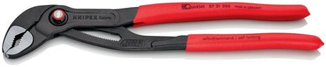 Knipex waterpomptang | lengte 300 mm spanwijdte 60 mm | gepolijst | kunststof mantel quick set | 1 stuk - 87 21 300 - 87 21 300