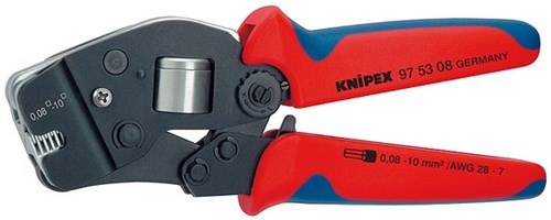 Knipex selvjusterende krympetang til hylstre, brunet | 190 mm - 975308