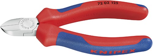 Knipex sideskæretang til plast med flerkomponenthåndtag 125 mm - 7202125