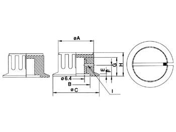 Potentiometer knap
