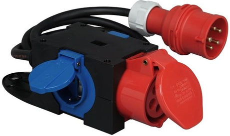 Kopp cee distributionsblok 5p 16a 400v til 1xcee + 2xwcd - 6316155