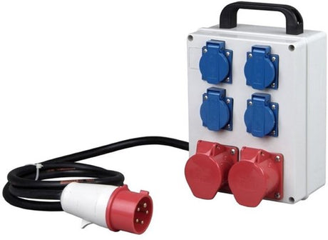 Kopp cee fordeler 5p 16a 400v til 2xcee + 4xwcd - 6314200