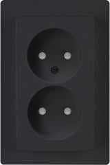 Enzo kopp hk05 mat sort indbygget fatning dobbelt - 4621715