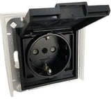 Enzo kopp hk07 antracit ip44 indbygget socket ra cover - 4623160