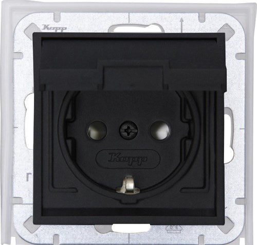 Enzo kopp hk07 antracit ip44 indbygget socket ra cover - 4623160
