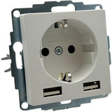 Enzo kopp hk07 ren mat hvid indbygget fatning RA med 2x USB - 4624115