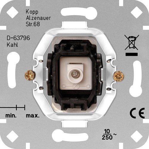 Kopp indbygget kontaktskiftekontrollampe