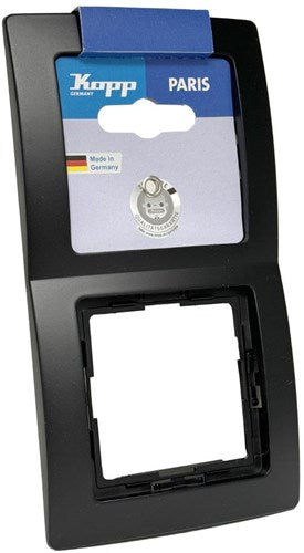 Kopp paris mat sort 2-fold dækramme - 4625340