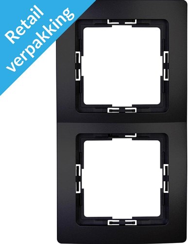 Kopp paris mat sort 2-fold dækramme - 4625340