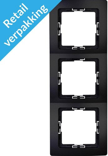 Kopp paris mat sort 3-fold dækramme - 4625350