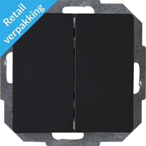 Kopp paris mat sort serie switch + rocker - 4625220