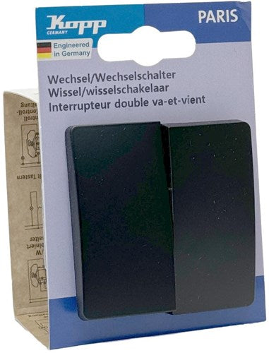 Enzo kopp paris mat sort skiftekontakt + vippe - 4625202
