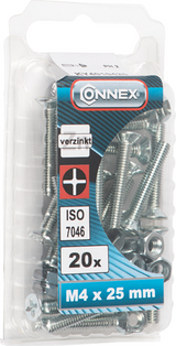 Connex metalskrue vz-k m4x25 20 stk vz - ky4010425