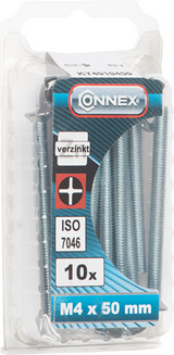 Connex metalskrue vz-k m4x50 10 stk vz - ky4010450