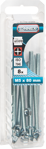 Connex metalskrue vz-k m5x80 * 8 stk vz - ky4010580