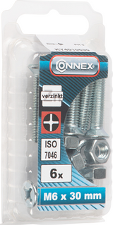 Connex metal skrue vz-k m6x30 6 stk vz - ky4010630