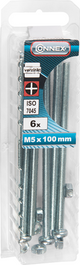 Connex metalskrue cy-k m5x100 * 6 stk vz - ky4030599