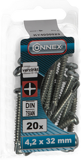 Connex boreskrue bolt 4,2x32 20 stk vz - ky4050023