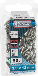 Connex pladeskrue bv-k 3,5x13 50 stk vz - ky4053513