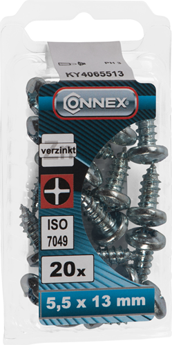 Connex pladeskrue pank 5,5x13 20 stk vz - ky4065513