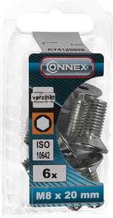 Connex sekskant bolt vk m8x20 6 stk vz - ky4120009