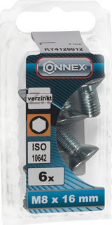 Connex sekskant bolt vk m8x16 6 stk vz - ky4120012