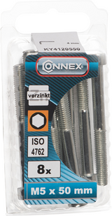 Connex sekskant bolt cy m5x50 8 stk vz - ky4120550