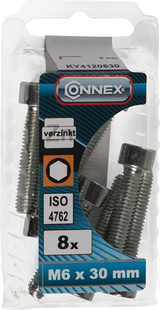 Connex sekskant bolt cy m6x30 8 stk vz - ky4120630