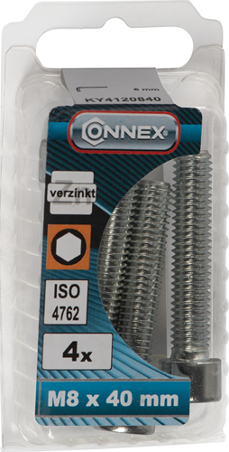 Connex sekskant bolt cy m8x40 4 stk vz - ky4120840