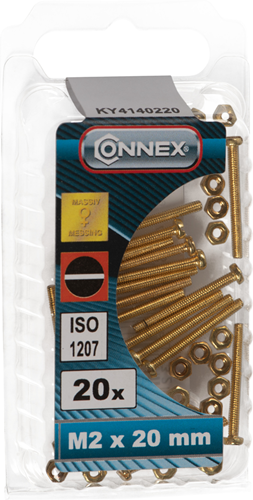 Connex metaalschroef cy-k m2x20 20st ms - ky4140220