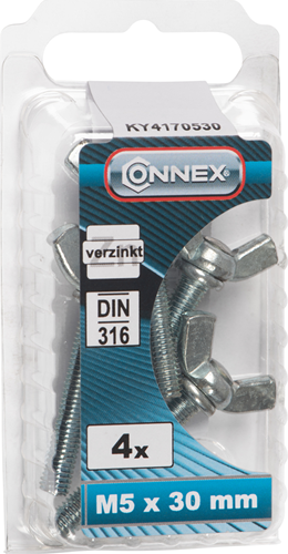Connex vingebolt m5x30 4 stk vz - ky4170530