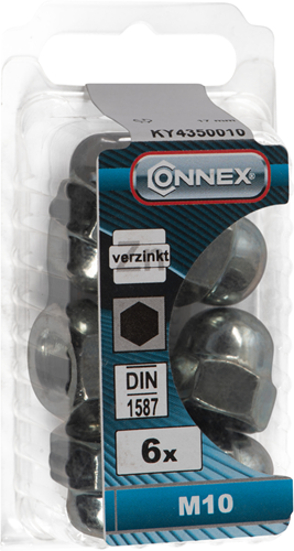 Connex hættemøtrik m10 6stk vz - ky4350010