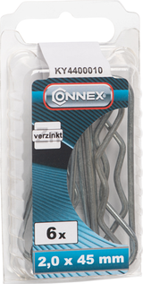 Connex fjederholdereclips 2x50mm 6stk vz - ky4400010