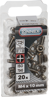 Connex metalskrue cy-k m4x10 20 stk a2 - ky4510410