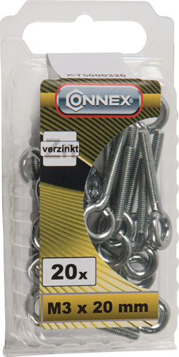 Connex øjebolt m3x20 20 stk vz - ky5000320