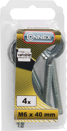 Connex øjebolt m6x40 4stk vz - ky5000640