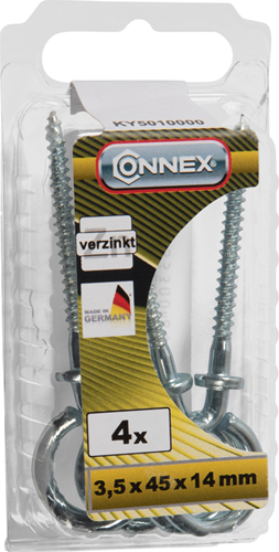 Connex oogschroef 3.5x45 stop 4st vz - ky5010000