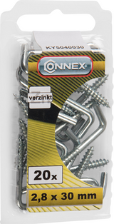 Connex klemskrue 2,8x30 20 stk vz - ky5040030