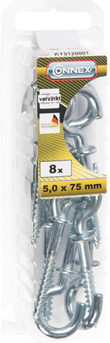 Connex krogskrue 5,0x75 stop * 8 stk foran - ky5120001