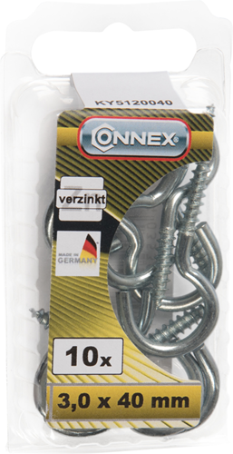Connex krogskrue 3.0x40 10 stk vz - ky5120040