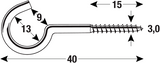 Connex krogskrue 3.0x40 10 stk wi - ky5140040