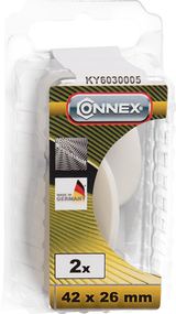 Connex selvklæbende krog plastik 2stk wi - ky6030005
