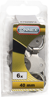 Connex d-ring foldbar 6 stk ni - ky6250013